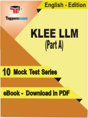 KLEE LLM (Part A) PDF Book In English - Mock Test/Practice Set