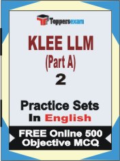 KLEE LLM (Part A) Book in English - Question Paper / Practice Set