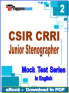 CSIR CRRI Junior Stenographer Test PDF Book In English - Question Paper