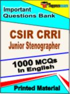 CSIR CRRI Junior Stenographer  Book in English - Objective MCQ