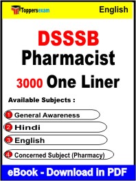 DSSSB Pharmacist One Liner Book PDF in English