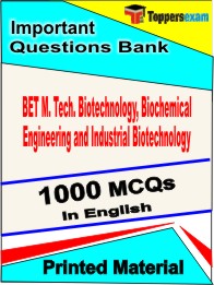 BET M. Tech. Biotechnology, Biochemical Engineering and Industrial Biotechnology Exam  Book in English - Objective MCQ
