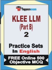KLEE LLM (Part B) Book in English - Question Paper / Practice Set