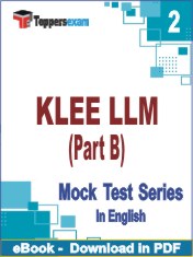 KLEE LLM (Part B) PDF Book In English - Question Paper