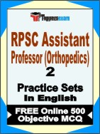 RPSC Assistant Professor (Orthopedics)  Book in English - Question Paper / Practice Set