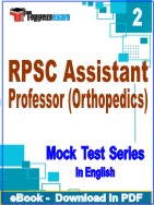RPSC Assistant Professor (Orthopedics) Test PDF Book In English - Question Paper