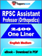 RPSC Assistant Professor (Orthopedics) One Liner Book PDF in English