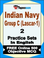 Indian Navy Group C ( Lascar-1 ) Book in English - Question Paper / Practice Set