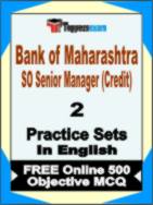 Bank of Maharashtra SO Senior Manager (Credit) Book in English - Question Paper / Practice Set