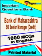 Bank of Maharashtra SO Senior Manager (Credit)  Book in English - Objective MCQ