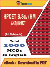 HPCET B.Sc. (HM & CT) / BHMCT PDF Book In English - MCQ / Objective Questions
