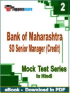 Bank of Maharashtra SO Senior Manager (Credit) Test PDF Book In Hindi - Question Paper
