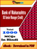 Bank of Maharashtra SO Senior Manager (Credit) PDF Book In Hindi - MCQ / Objective Questions