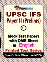 UPSC IFS (Prelims) Exam Mock Test Papers (Book) in English