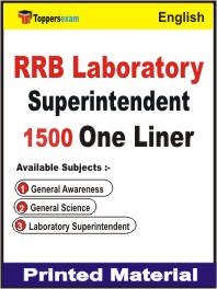 RRB Laboratory Superintendent One Liner Book in English