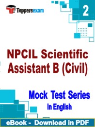 NPCIL Scientific Assistant B Civil) Test PDF Book In English - Question Paper