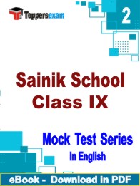 Sainik School Class 9 Test PDF Book In English - Question Paper