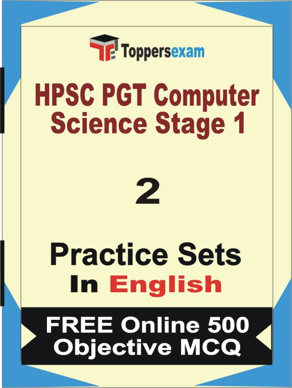 HPSC PGT Computer Science Stage 1 Exam Book in English - Question Paper / Practice Set