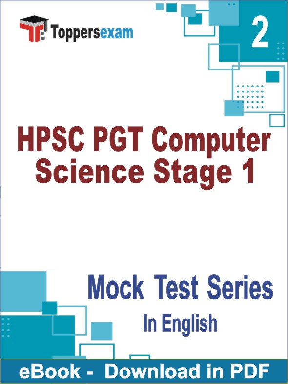 HPSC PGT Computer Science Stage 1 Exam PDF Book In English - Question Paper