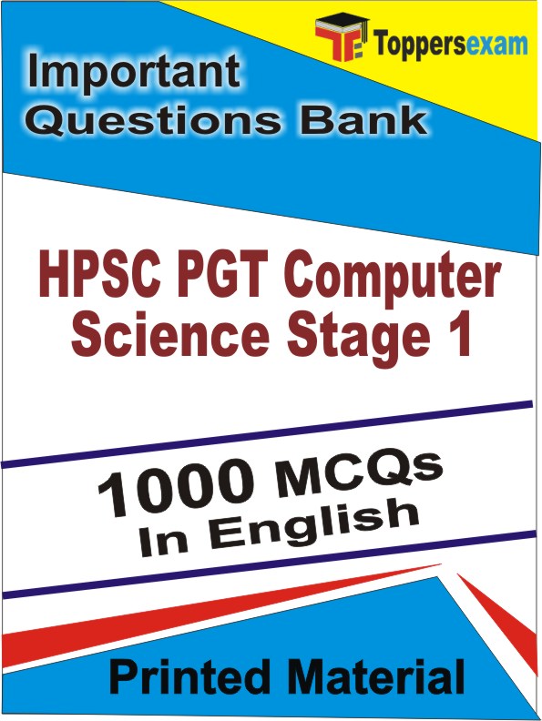 HPSC PGT Computer Science Stage 1 Exam  Book in English - Objective MCQ
