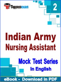 Indian Army Nursing Assistant Exam PDF Book In English - Question Paper