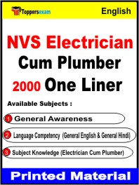 NVS Electrician Cum Plumber One Liner Book in English