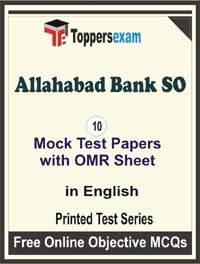 Allahabad Bank SO Exam Mock Test Papers in English