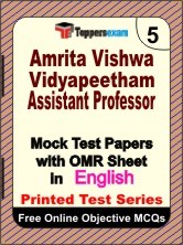 Amrita Vishwa Vidyapeetham Assistant Professor Exam Mock Test Papers (Book) in English