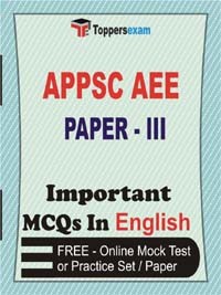 APPSC AEE (Paper III) Exam Objective MCQs in English (Booklet), FREE - Online Mock Test or Practice Set / Paper