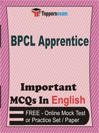 BPCL Apprentice Exam Objective MCQs in Hindi (Booklet), FREE - Online Mock Test or Practice Set / Paper