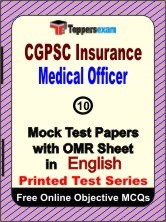 CGPSC Insurance Medical Officer Exam Mock Test Papers (Book) in English