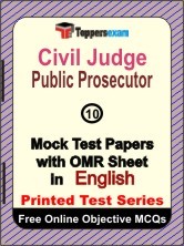 Civil Judge, Public Prosecutor Exam Mock Test Papers (Book) in English