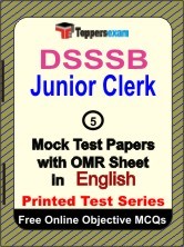 DSSSB Junior Clerk Exam Mock Test Papers (Book) in English