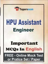 HPU Assistant Engineer Exam Objective MCQs in English (Booklet), FREE - Online Mock Test or Practice Set / Paper