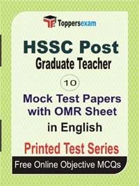 HSSC Post Graduate Teacher Exam Mock Test Papers (Book) in English