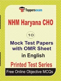 NHM Haryana CHO Exam 10 Practice Set Book (English)