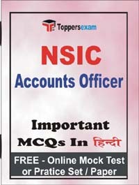 NSIC Accounts Officer Test Book in Hindi - Question Paper / Practice Set