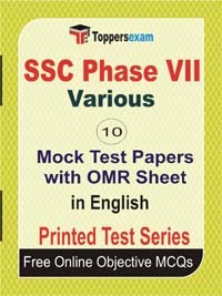 SSC Phase VII Various Exam Mock Test Papers (Book) in English