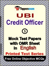 UBI Credit Officer Exam Mock Test Papers (Book) in English