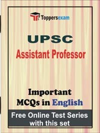 UPSC Assistant Professor Exam Objective MCQs in English (Booklet), FREE - Online Mock Test or Practice Set / Paper
